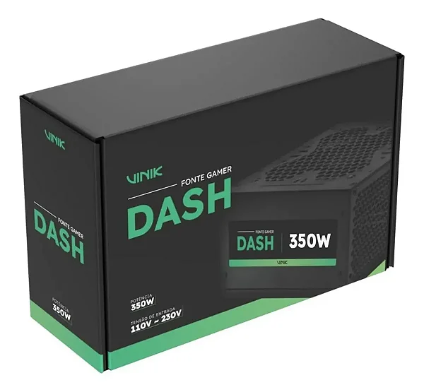 FONTE GAMER VINIK DASH 350W PRETO - VFG350WPV3