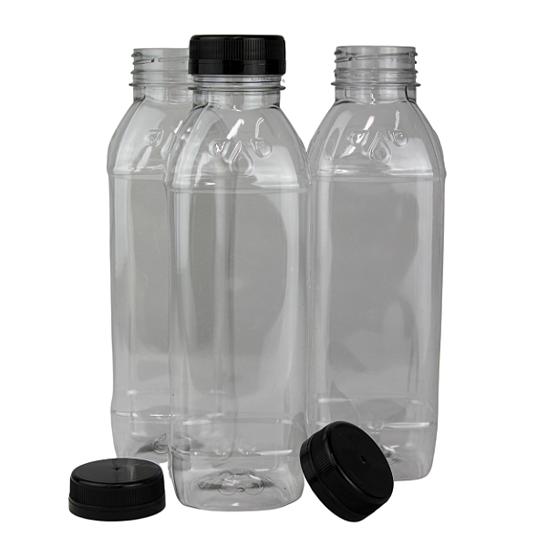 Garrafa PET 500ml Transparente Boca 38mm para Sucos e Garapas