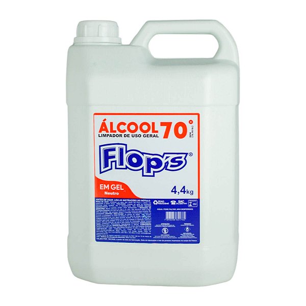 Álcool Etílico em Gel 70% Flop's 4,4kg (5 Litros)