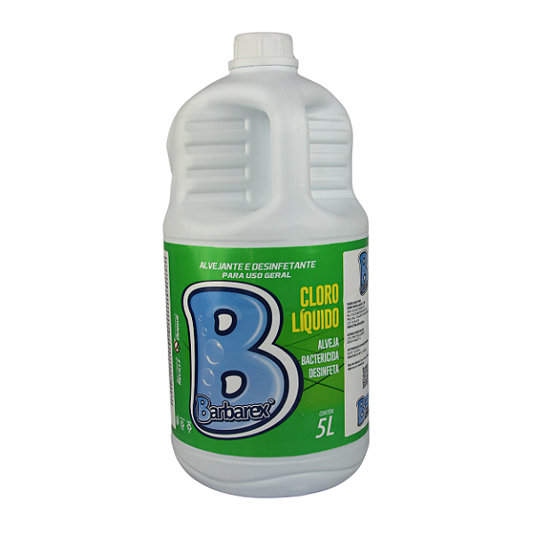 Cloro Líquido Alvejante e Desinfetante 5L | Barbarex