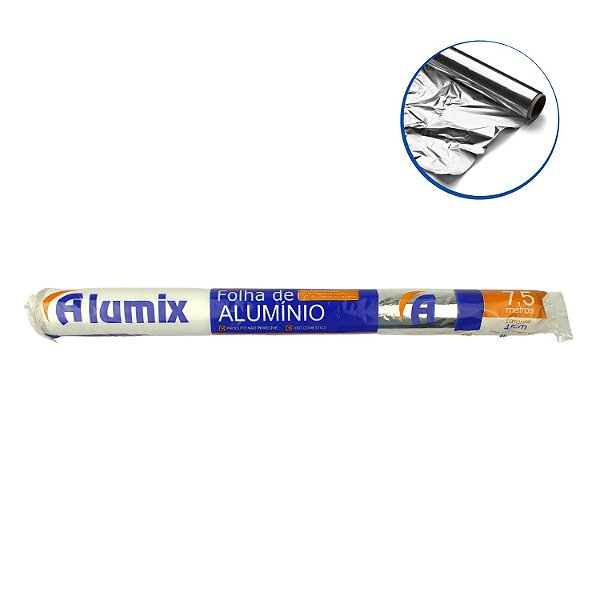 Folha de Alumínio 45cm com 7,5m Alumix