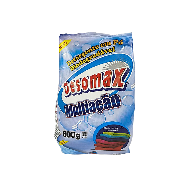 Detergente em Pó Biodegradável 800g | Desomax