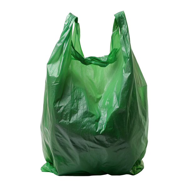 Sacola Reforçada 40x50cm PEBD Verde Reciclada