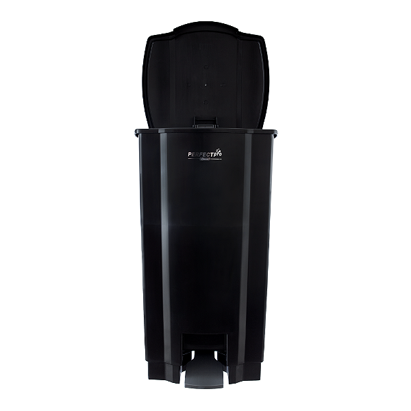 Lixeira 100L Preta com Pedal • PerfectPro