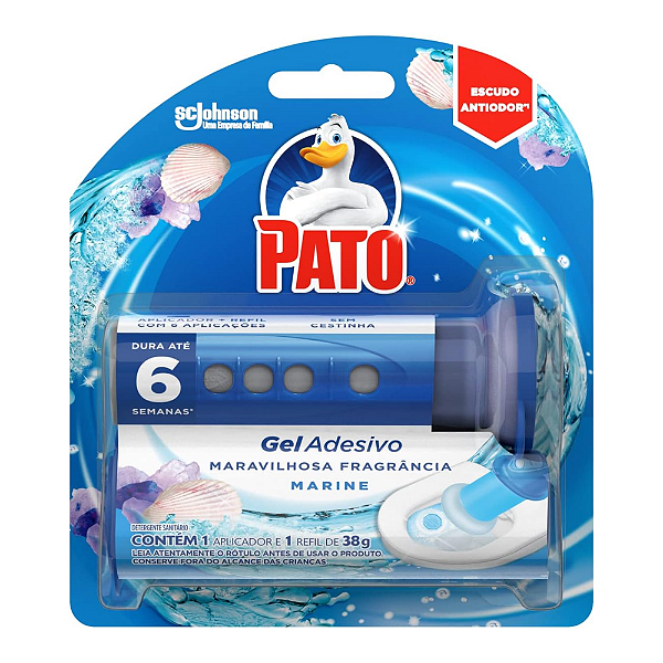 Detergente Sanitário Adesivo Gel Marine Aplicador + Refil • Pato