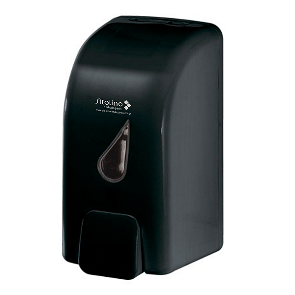 Dispenser Preto com Reservatório 450ml para Sabonete Líquido Espuma • Dropy