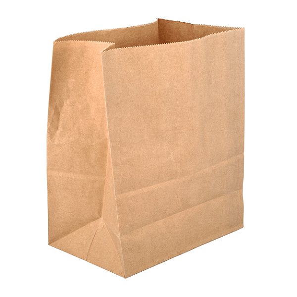 Saco de papel Kraft 10kg 22x35x10,5cm Liso para Delivery com 100 Unidades