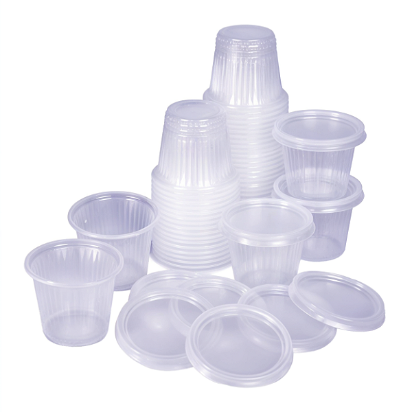 Kit Pote e Tampa PS Redondo 50ml para Molho | Copaza