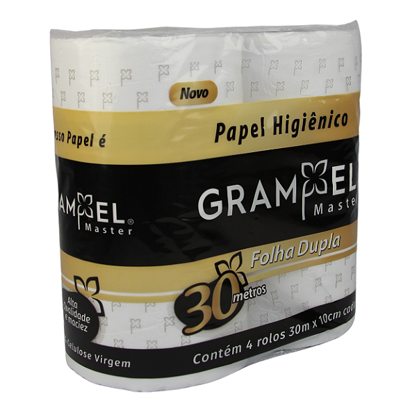 Papel Higienico Folha Dupla 4 Rolos com 30m | Grampel