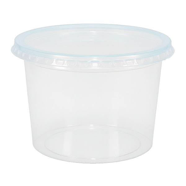 Kit Pote e Tampa PP 750ml Redondo com 24 Unidades | Rioplastic