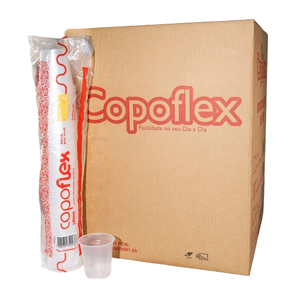 Copo Descartável 180ml PS Translucido | Copoflex