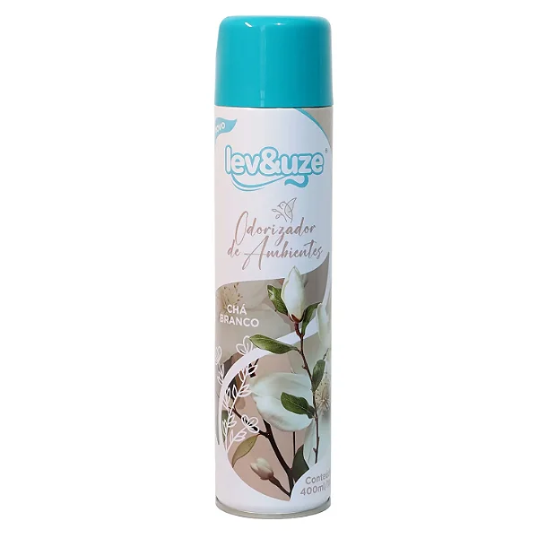 Odorizador de Ambientes Aerossol Chá Branco 400ml | Lev&Uze