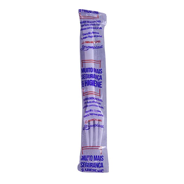 Garfo Reforçado Branco em Sachê | Strawplast