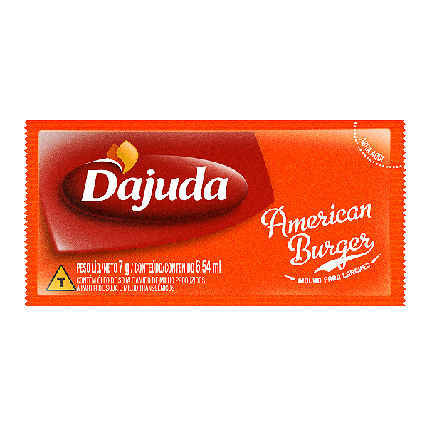 Sachê de Molho American Burger 7g D'ajuda com 192 Sachês