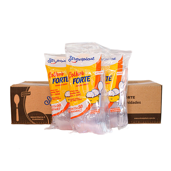 Colher Refeição Forte Cristal • Strawplast