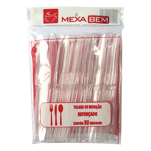 Faca Descartável para Refeição Cristal Forte com 500 Facas • Mexa Bem