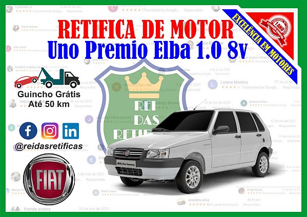 Retifica de Motores Uno/Premio/Elba - 1.0 8V
