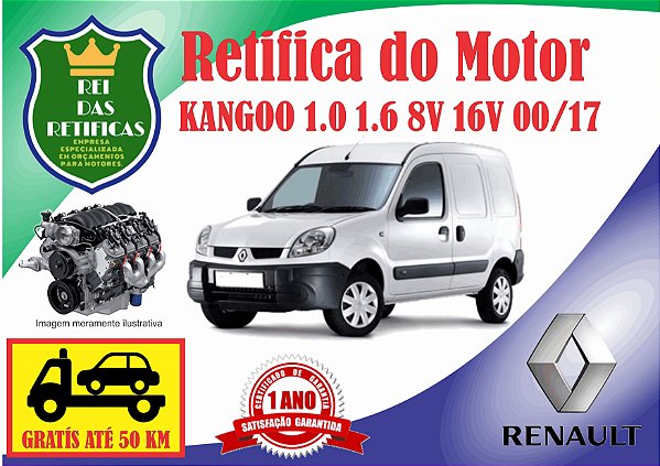 Retifica de Motores - Kangoo 1.0/1.6 - 8V/16V 00/17