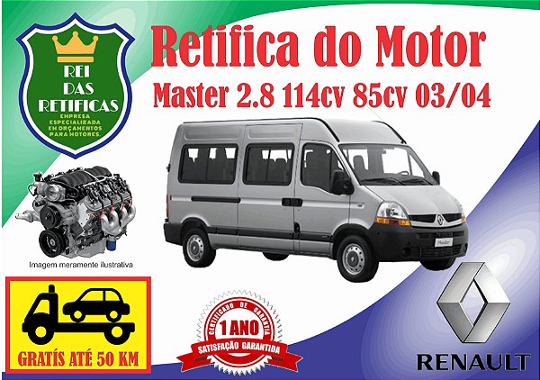 Retifica de Motores Master 2.8 114cv 85cv 03/04