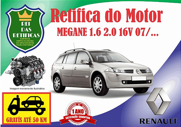 Retifica de Motores - Megane 1.6/2.0 16V 07/...
