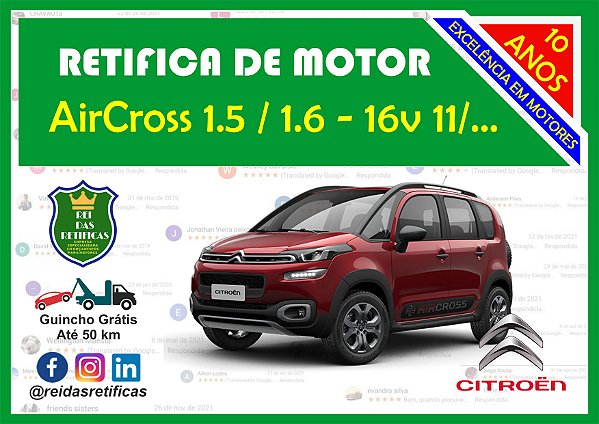 Retifica de Motores - AirCross 1.5/1.6 16V 11/...