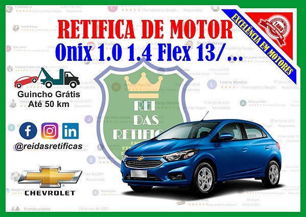 Retifica de Motores - Onix 1.0/1.4 Flex 13/...