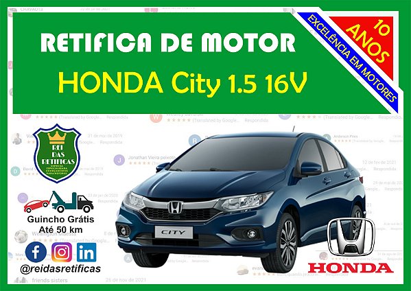 Retifica de Motores - Honda City - 1.5 16V