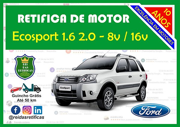 Retifica Motor Ecosport - 1.6/2.0 - 8V/16V