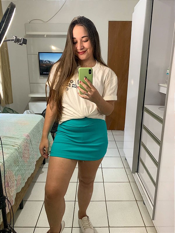 Saia Versiani Azul Turquesa