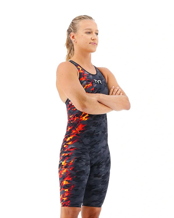 TYR Traje de Competição Venzo Camo Costas Fechadas