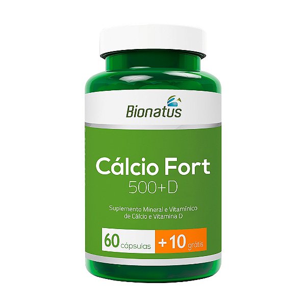 Bionatus - Cálcio Fort 500 + D - Green 60caps + 10 grátis