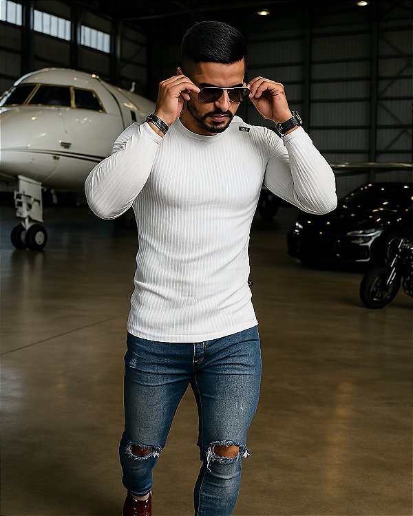 Camiseta Bae Fluted Majestic White