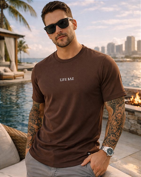 Camiseta Bae Polyamide Brown