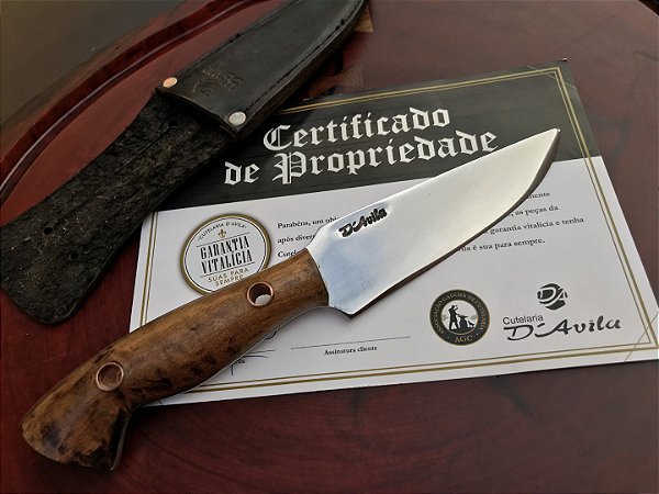Faca Hunter , lâmina polida.