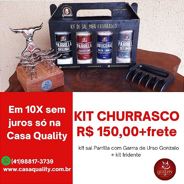 Kit de Sal Parrilla com Garra de urso + Kit Tridente