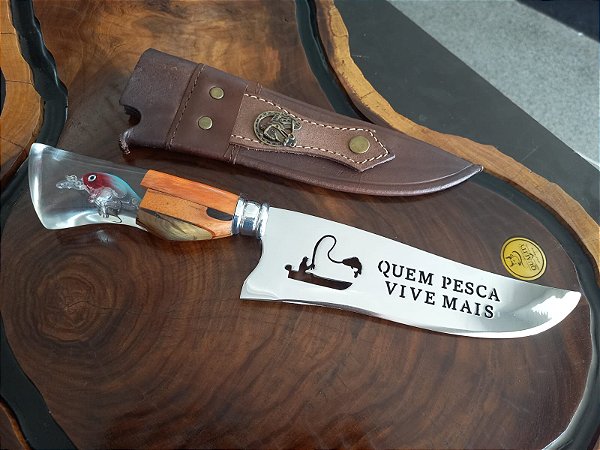 FACA ARTESANAL "Quem Pesca Vive Mais"