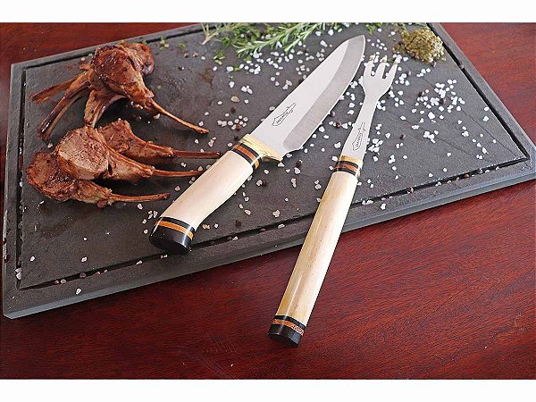 Kit Zakharov Chef Garfo Cabo de Osso Churrasco e Cozinha