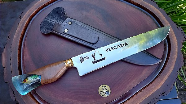 FACA PESCARIA ARTESANAL PARA CHURRASCO