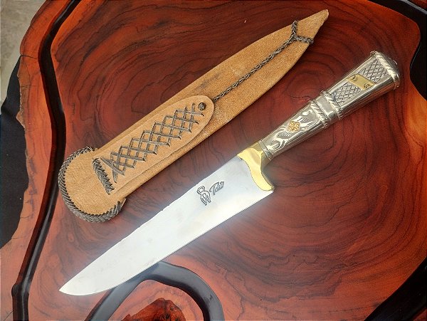 FACA ARTESANAL 8″ CABO EM ALPACA