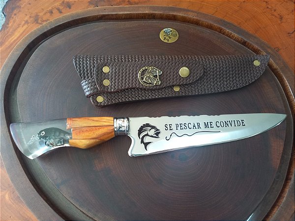 FACA 8" ARTESANAL  , "Se pescar Me Convide"