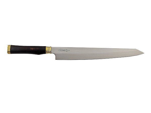 Faca Japonesa 12” Zakharov Kiritsuke para Destro no Estojo de Madeira