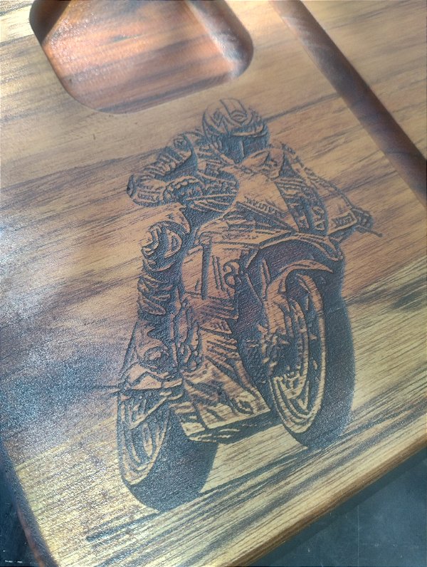 Tabua Corte De Carne Teca "moto GP"
