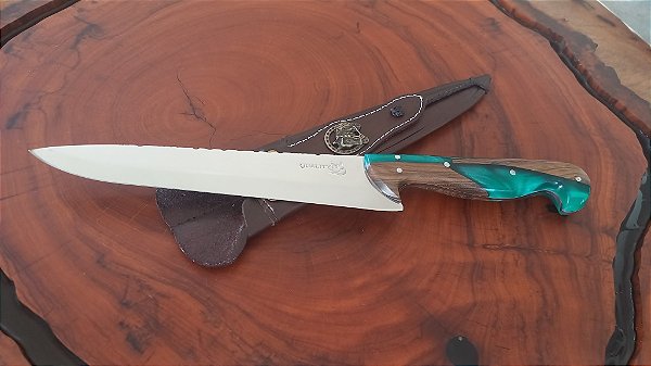 Faca Artesanal Sorocabana Full Tang 10″ , Cabo Hibrido