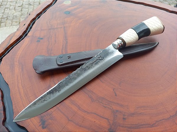 Faca Gaúcha 10" em aço carbono  , Cabo Misto
