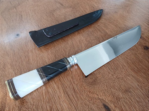 🔪 FACA 8” PICANHEIRA EM AÇO INOX – CORTE PRECISO!