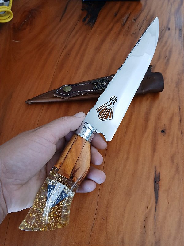 🔪 Faca de 7 Polegadas – Cabo Temático Nossa Senhora Aparecida 🙏