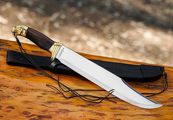 Facão para Mato Zakharov Onça 12'' na Bainha de Couro