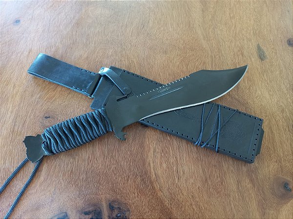 Faca Tática Zakharov Kamará 9" na Bainha de Couro