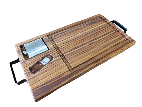 Tábua em Madeira Teca com cantil