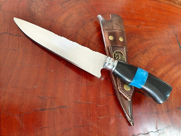 FACA ARTESANAL INOX 7" COM CABO MISTO